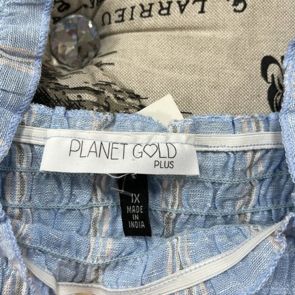 PLANET GOLD Smocked Tank Top(Plus Size) - Picture 4 of 9